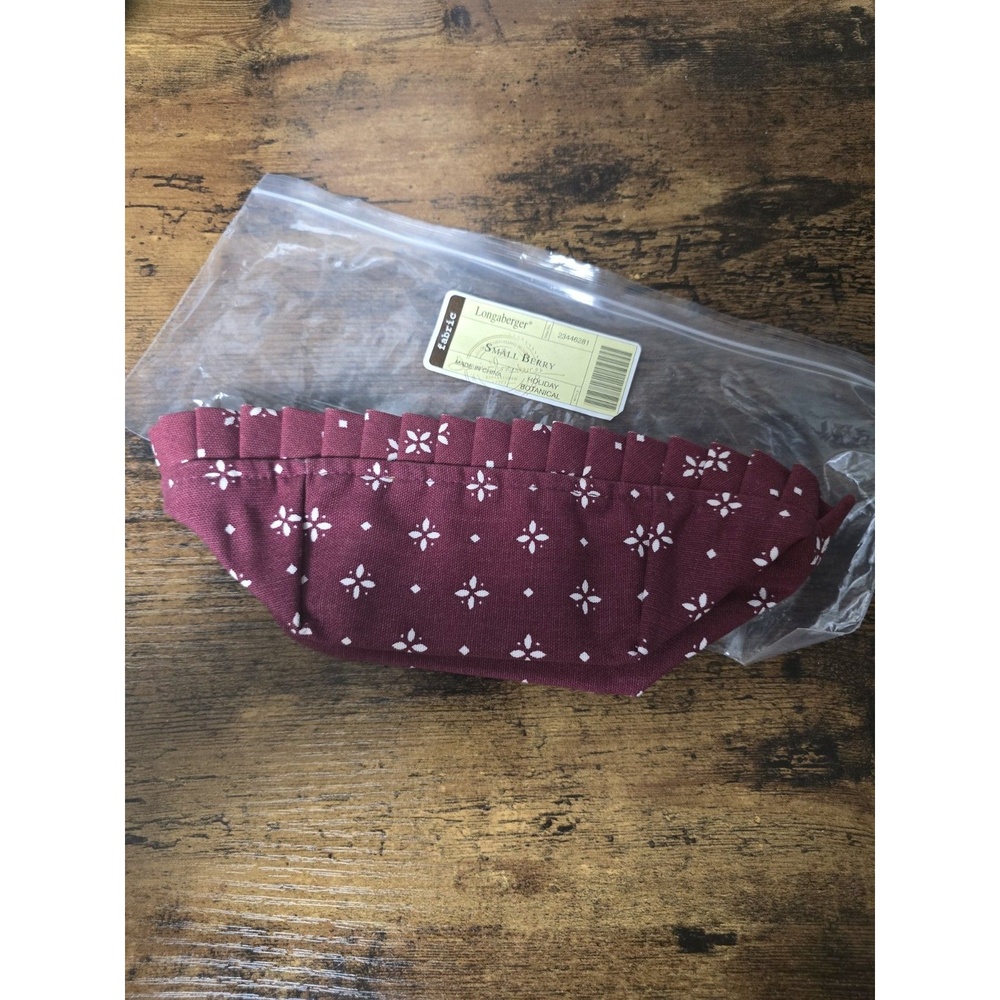 Longaberger Small Berry Basket Liner In Holiday  Botanical